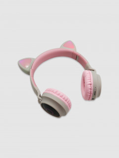 Auriculares Bluetooth Orejas Gato Rosa